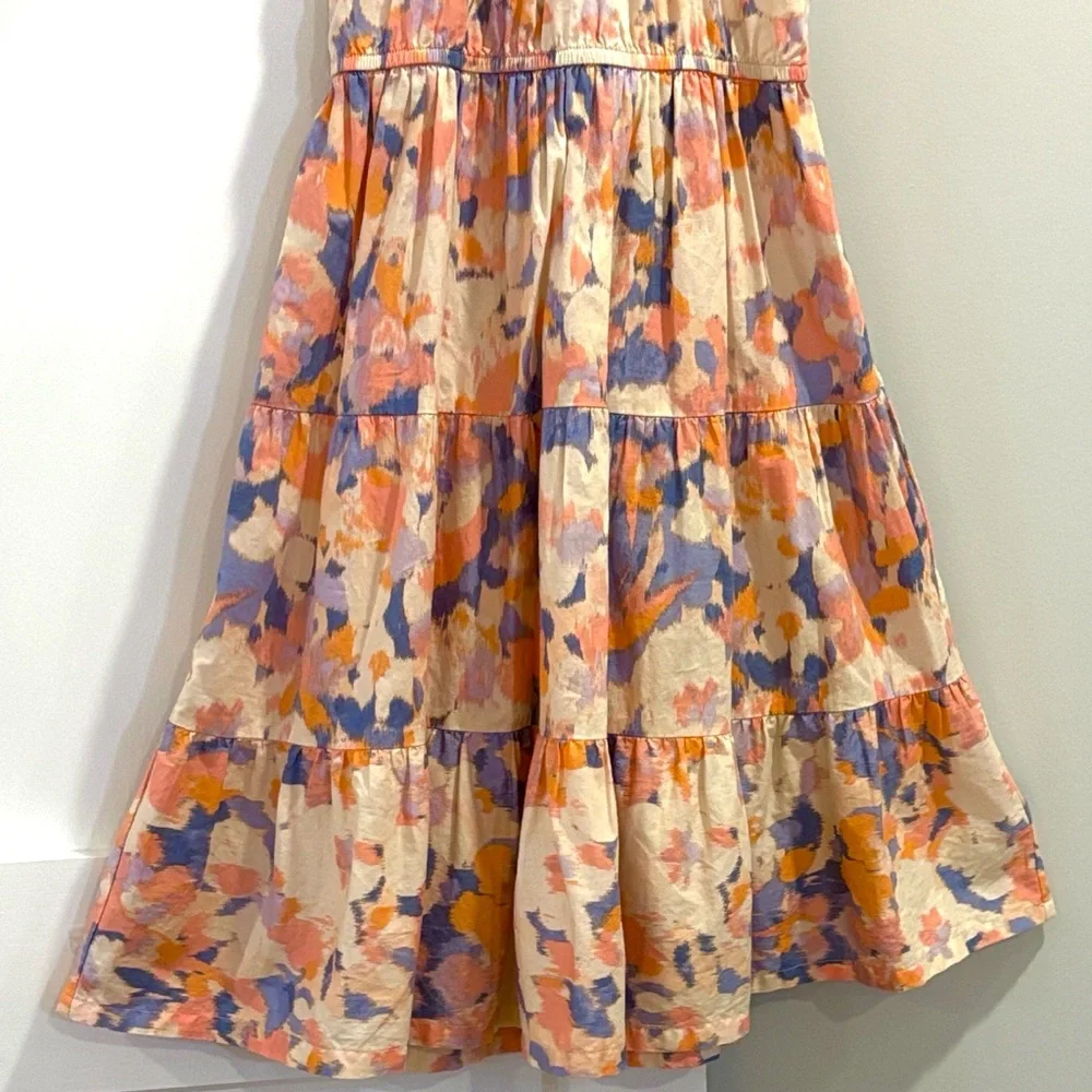 NWOT Gap Kids Floral Tiered High Neck Eyelet Flowy Ruffle Halter Sun Midi Dress